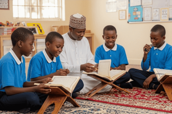 Students at Ahmad Ben Musa Academy